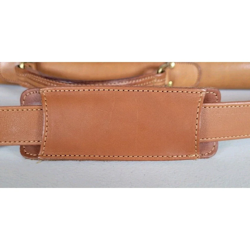 VTG Coach Morgan Briefcase 7105 British Tan Cowhide Leather Messenger Bag 90s